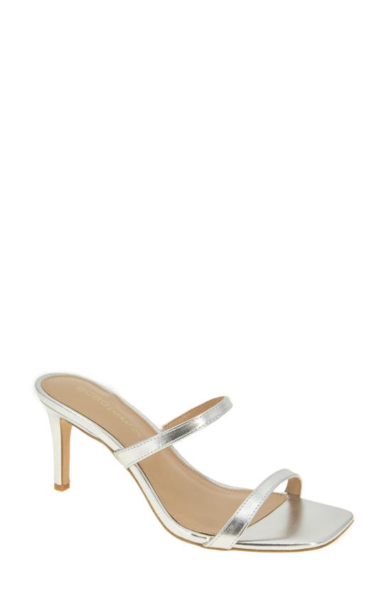 Bcbgeneration Salin Slide Sandal In Silver