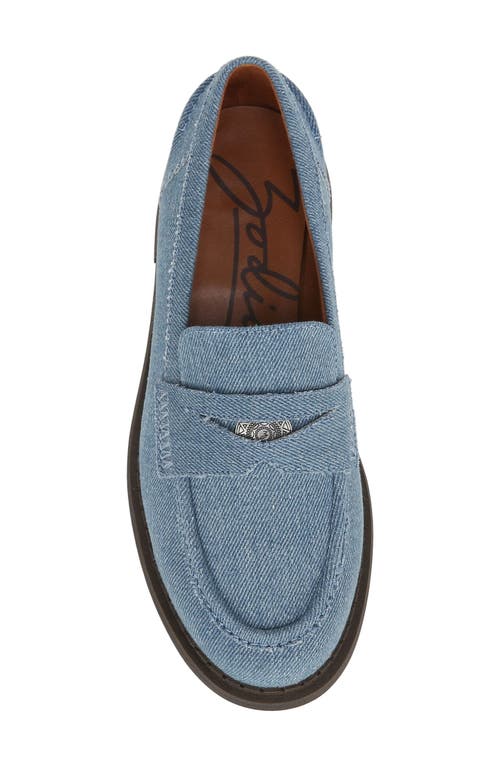 Shop Zodiac Hunter Patent Penny Loafer In Denim Blue