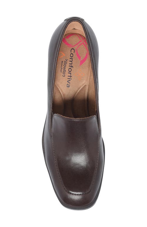 Shop Comfortiva Hailey Loafer Pump In Chocolate