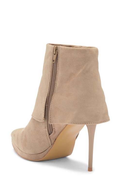 Shop Wild Diva Lounge Niko Foldover Cuff Bootie In Taupe