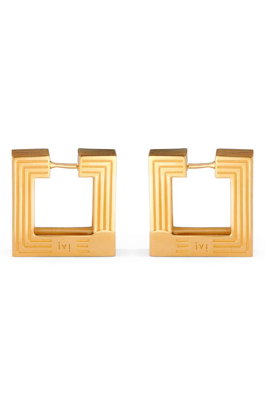 Ivi Los Angeles Medium Aurelia Hoop Earrings In Yellow Gold