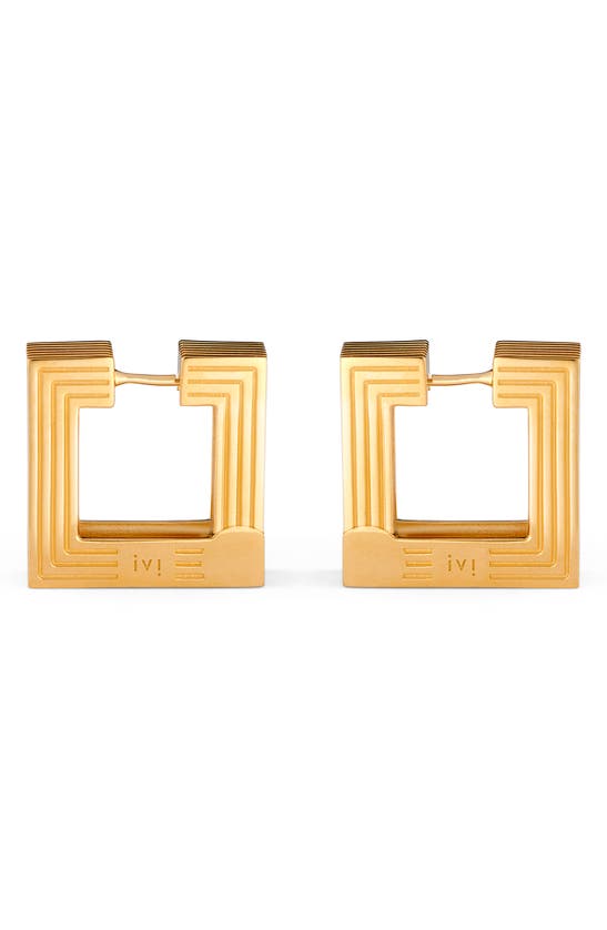 Ivi Los Angeles Medium Aurelia Hoop Earrings In Yellow Gold