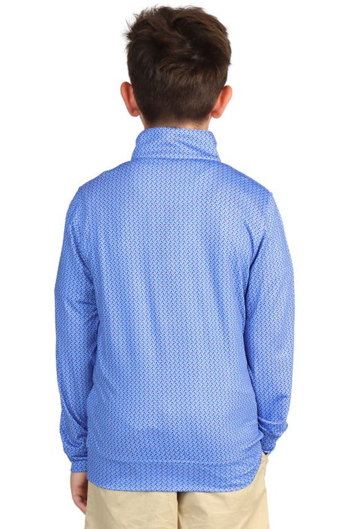 Tailorbyrd Kids' Golf Tee Quarter Zip Sweatshirt In Blue