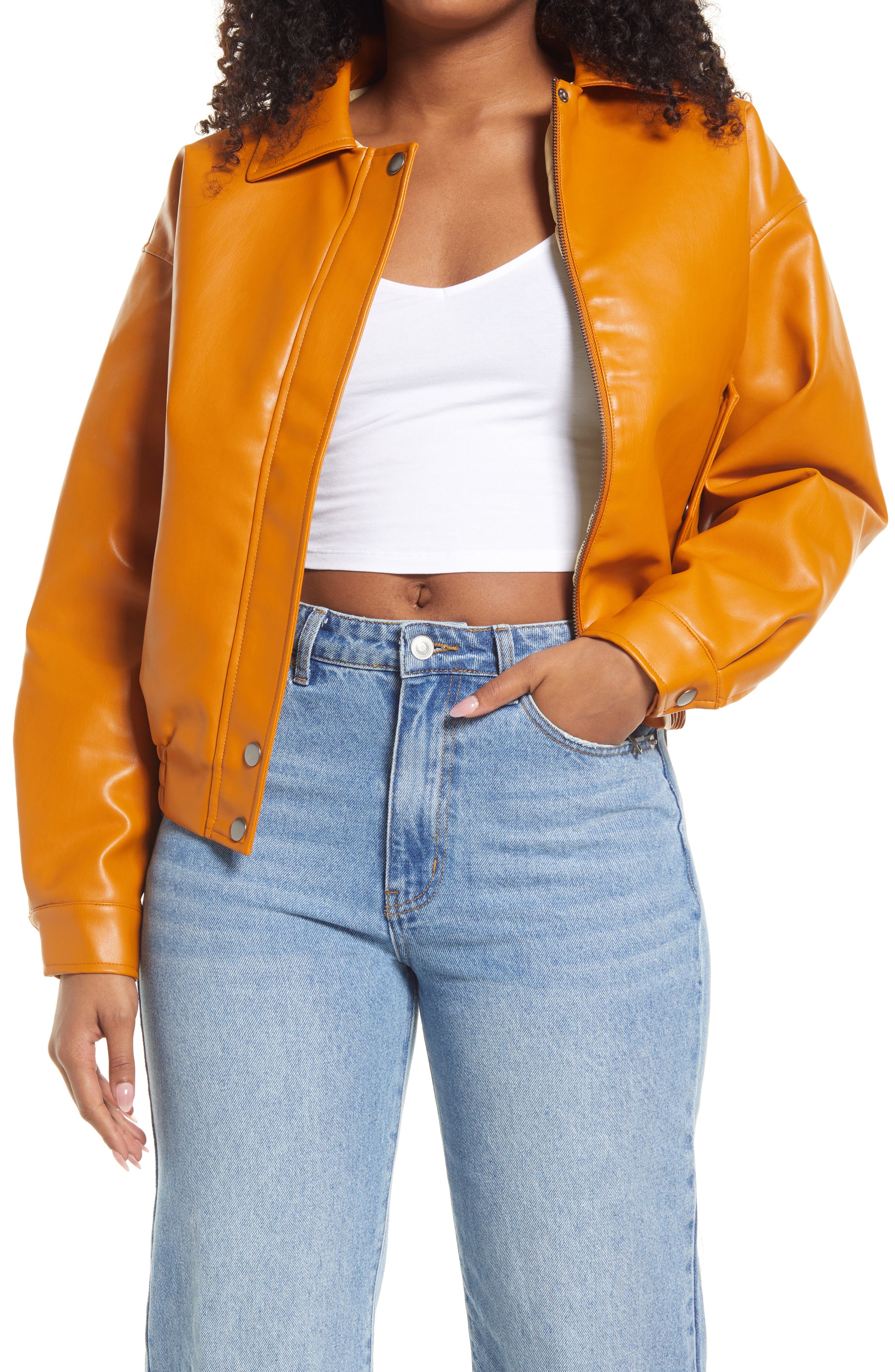 bomber jacket crop top