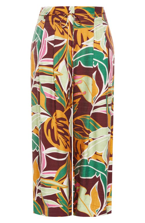 Shop City Chic High Waist Wide Leg Pants In Opulent Foligae