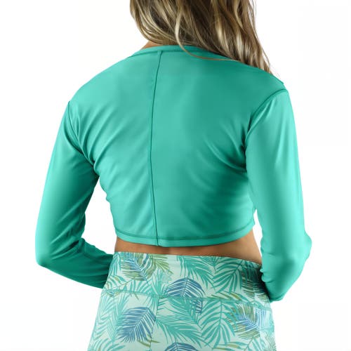 Shop Uv Skinz Active Swim Shrug In Turquoise