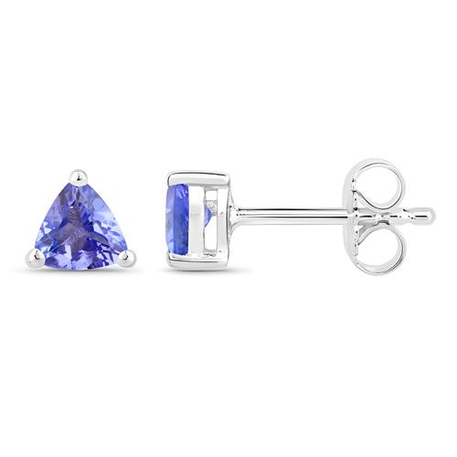 Shop Donatello Gian Sterling Silver Triangle Tanzanite Earrings