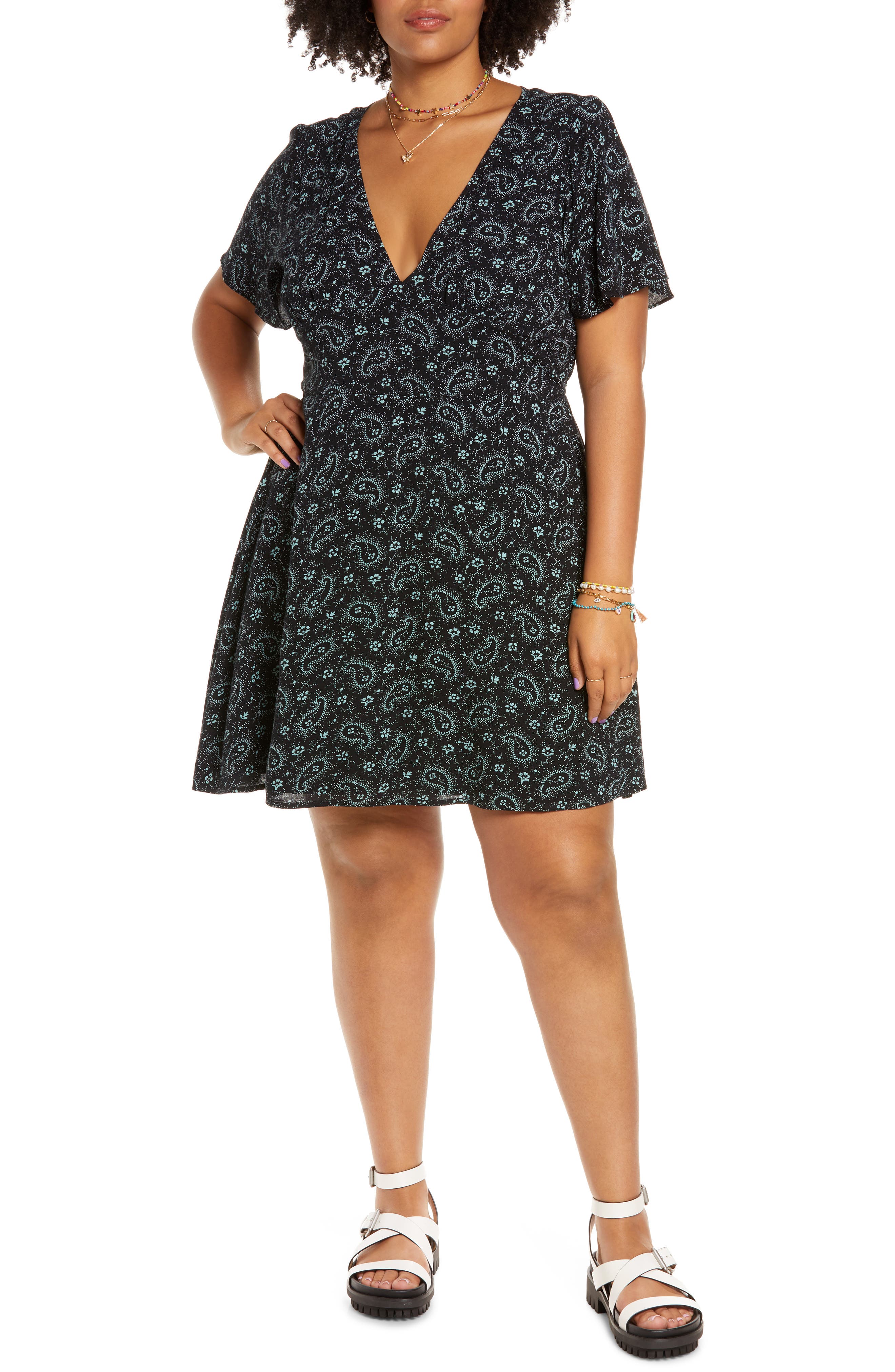 BP. Print Cutout Dress | Nordstrom
