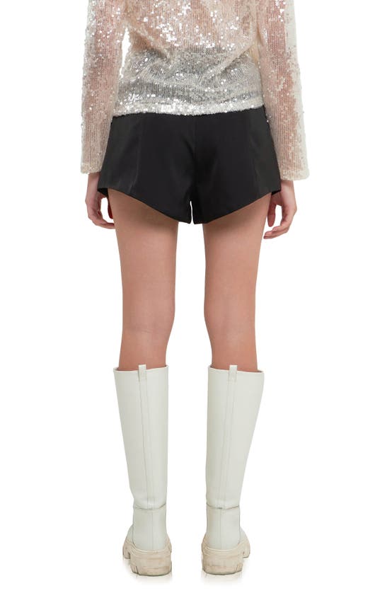 Shop Grey Lab Balloon High Waist Shorts In Black