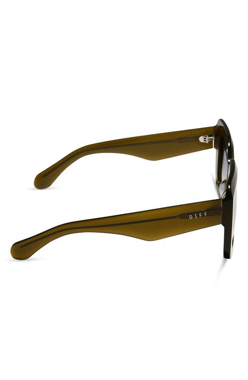 Diff Giada 52mm Gradient Square Sunglasses In Olive/grey Gradient
