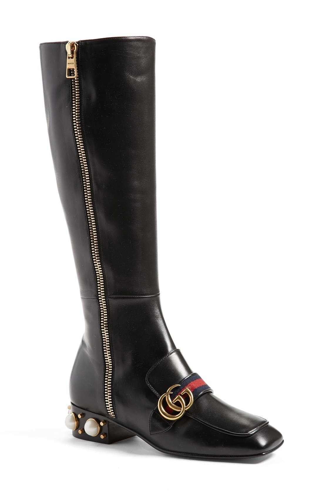 Gucci Embellished Riding Boot (Women) Nordstrom