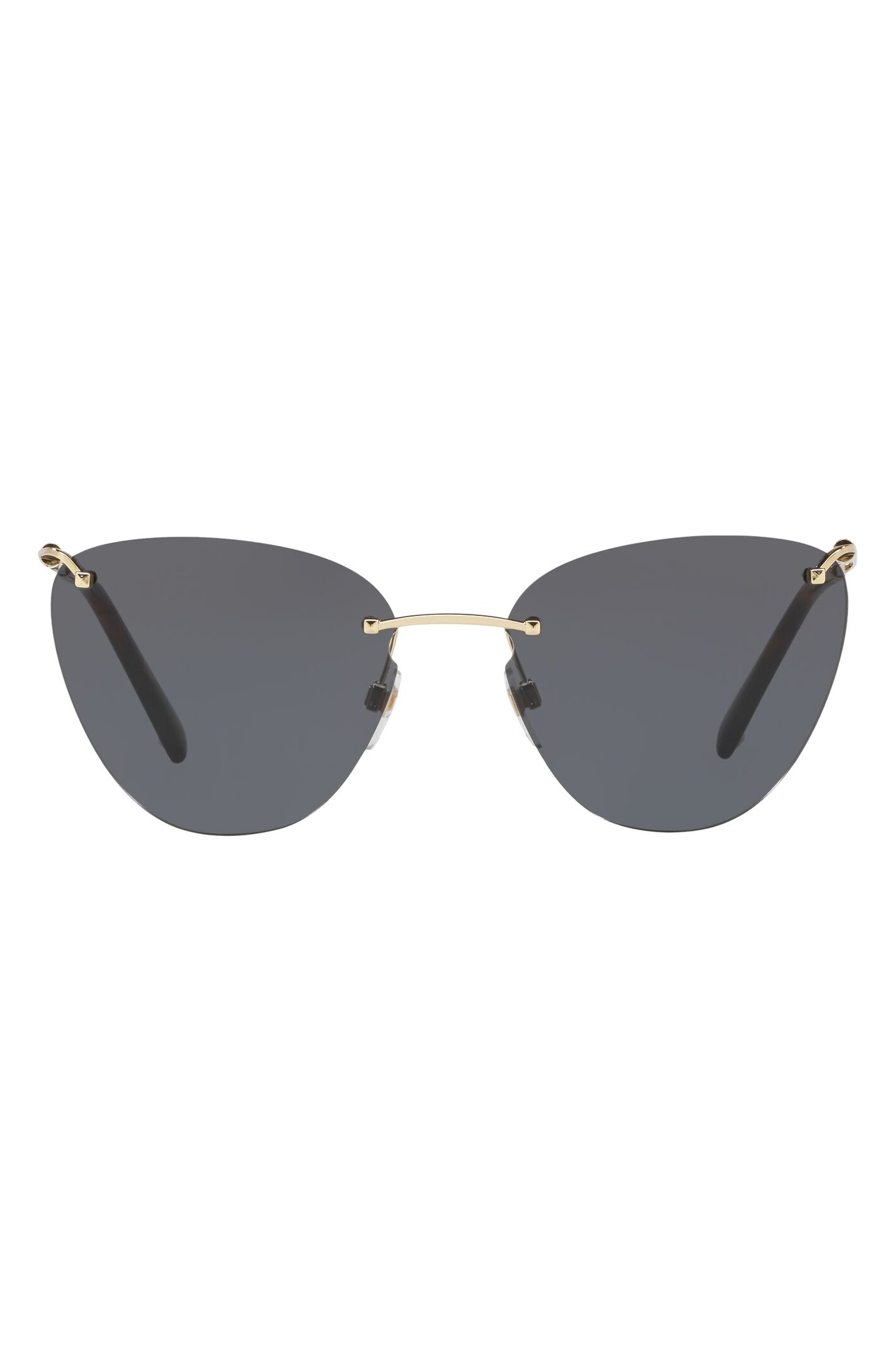 Valentino 58mm Pilot Sunglasses in Grey/Gold Solid at Nordstrom