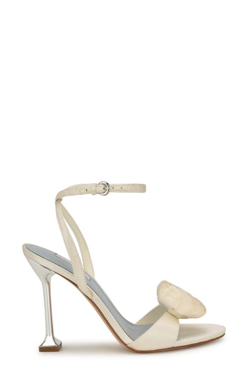 Nine West Neve Bridal Ankle Strap Sandal In Ivory