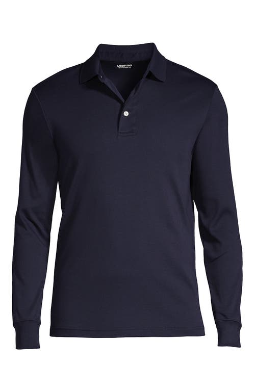 LANDS' END LANDS' END LONG SLEEVE COTTON SUPIMA POLO SHIRT 