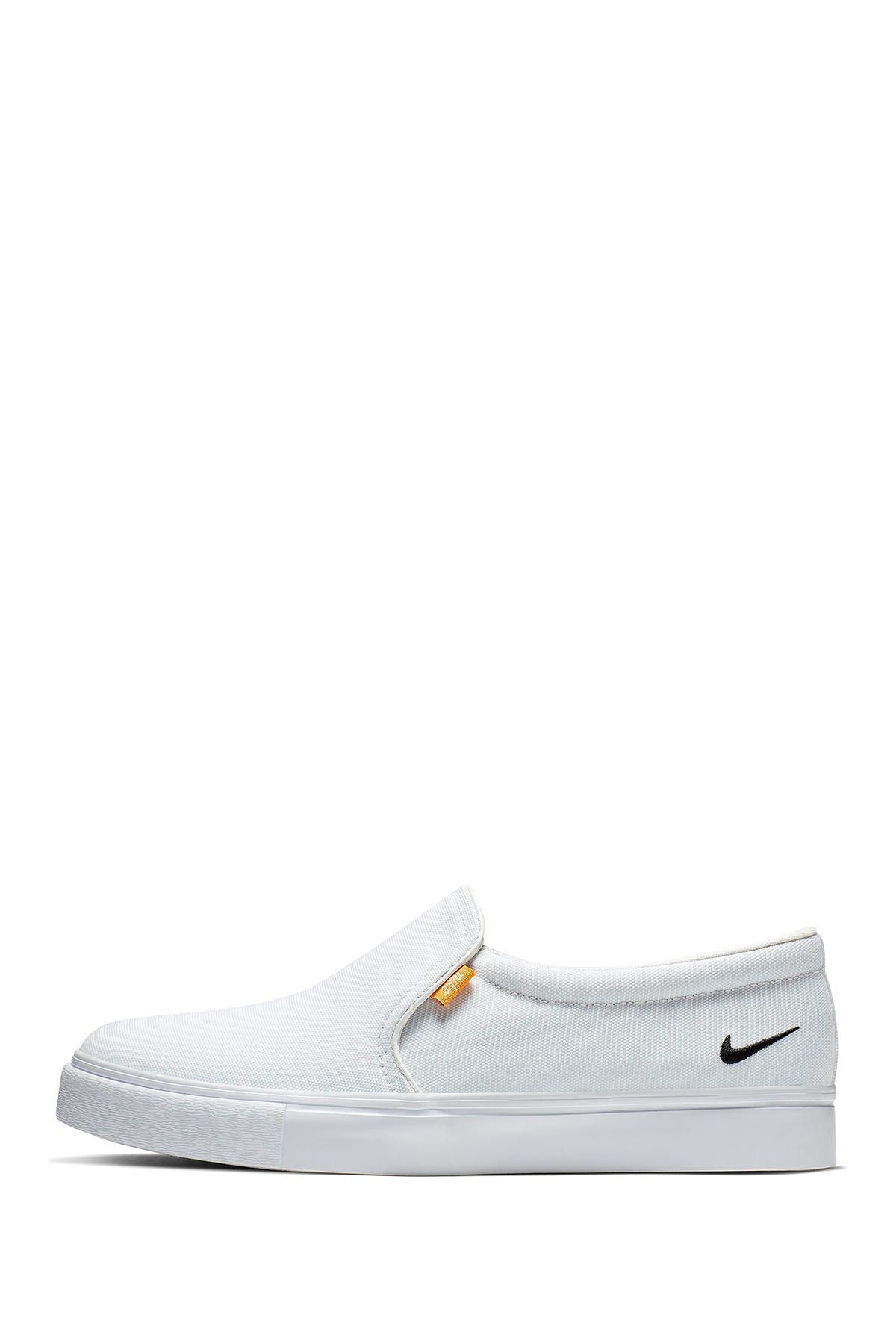 nike men white solid court royale sneakers
