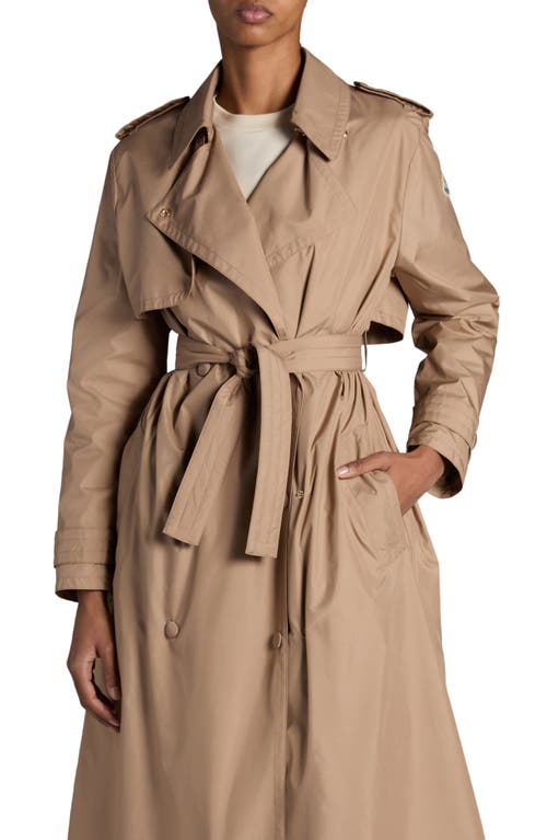 Moncler Barbentane Trench Coat In Metallic