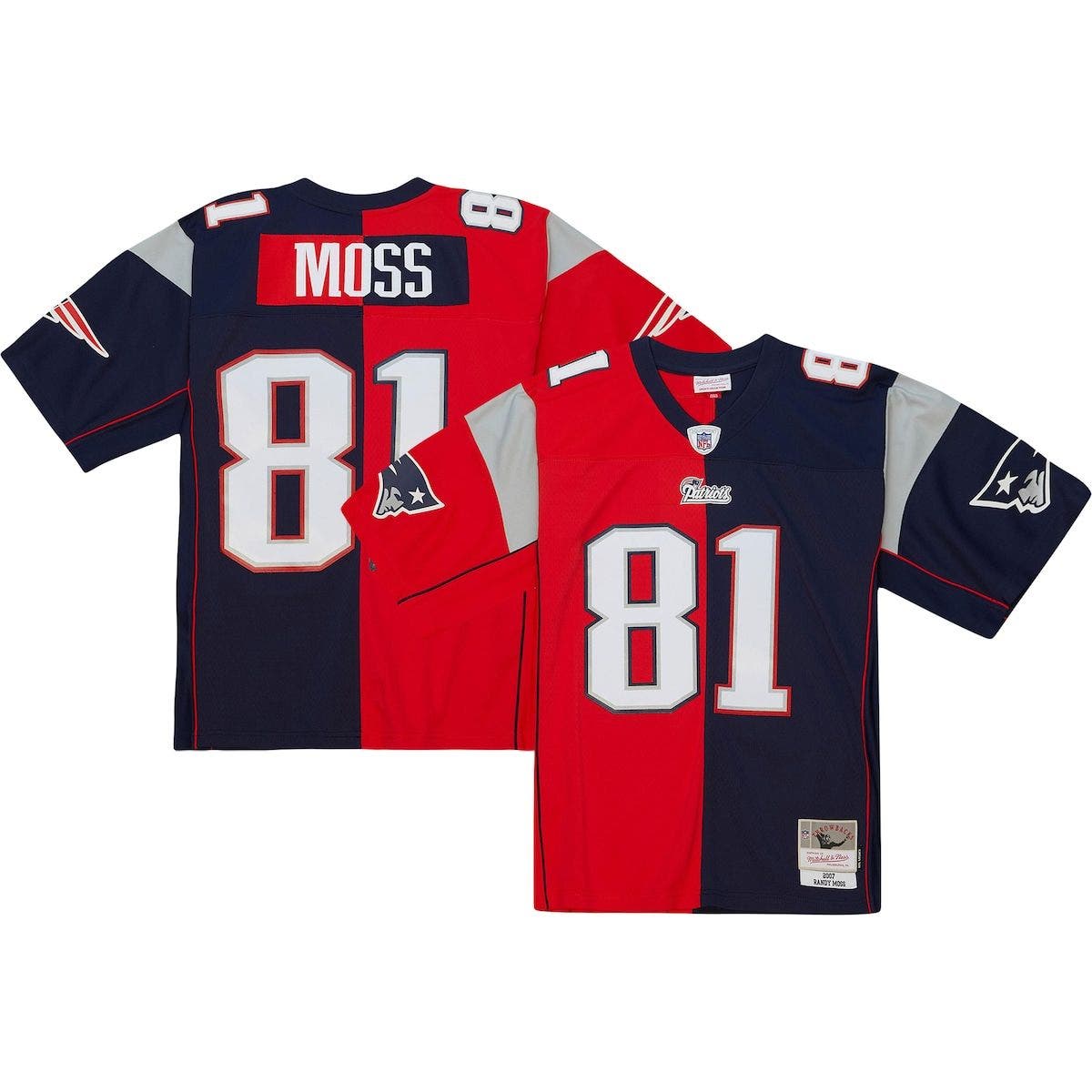 Mitchell & Ness Men's Mitchell & Ness Randy Moss Navy/Red New England