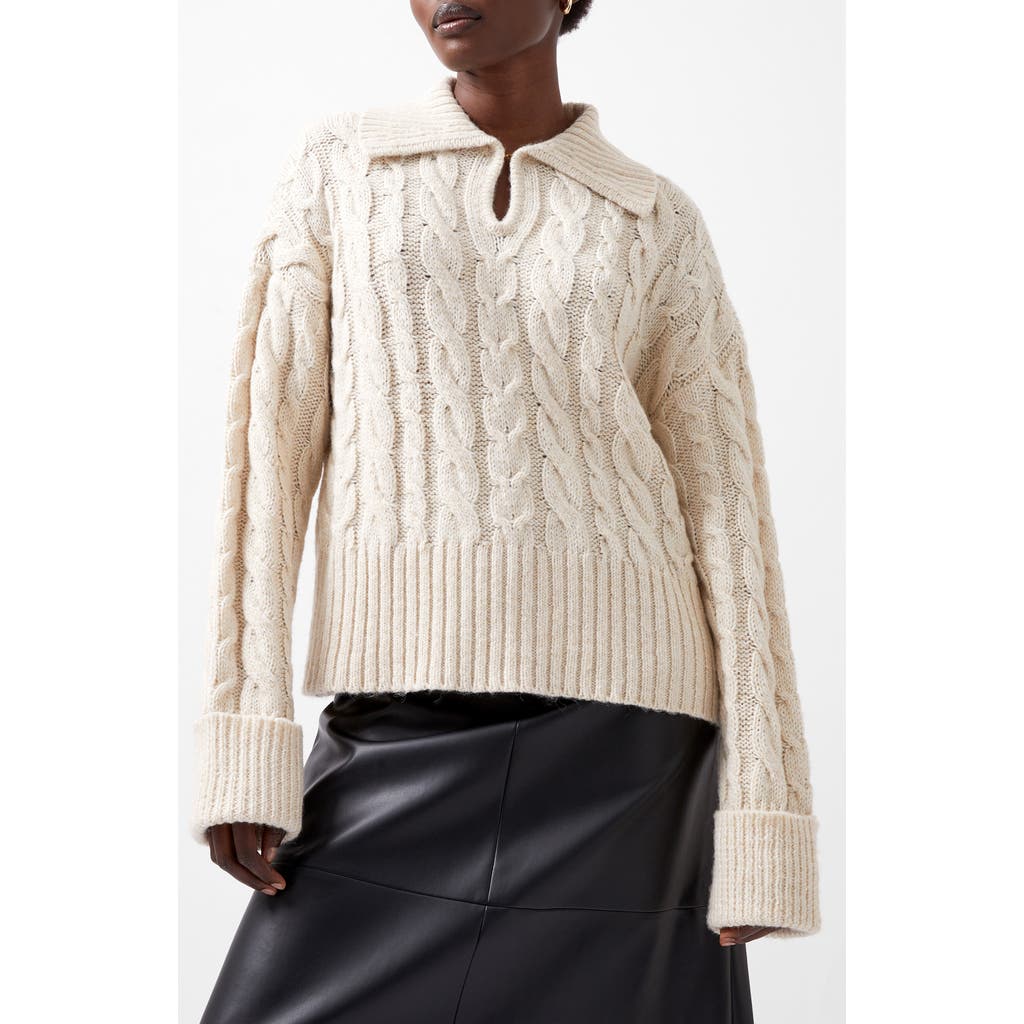 French Connection Kyla Sparkle Sweater in Porcelain Cream