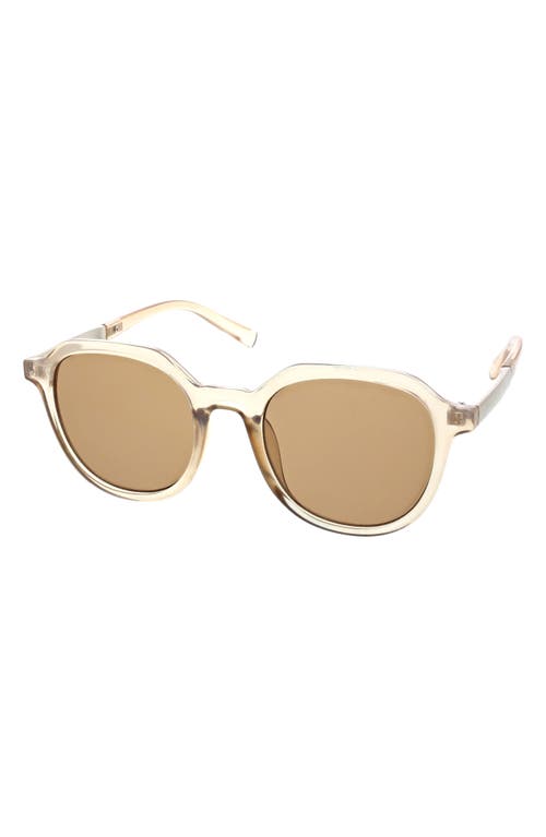 Bcbg 53mm Geometric Round Sunglasses In Blush Crystal