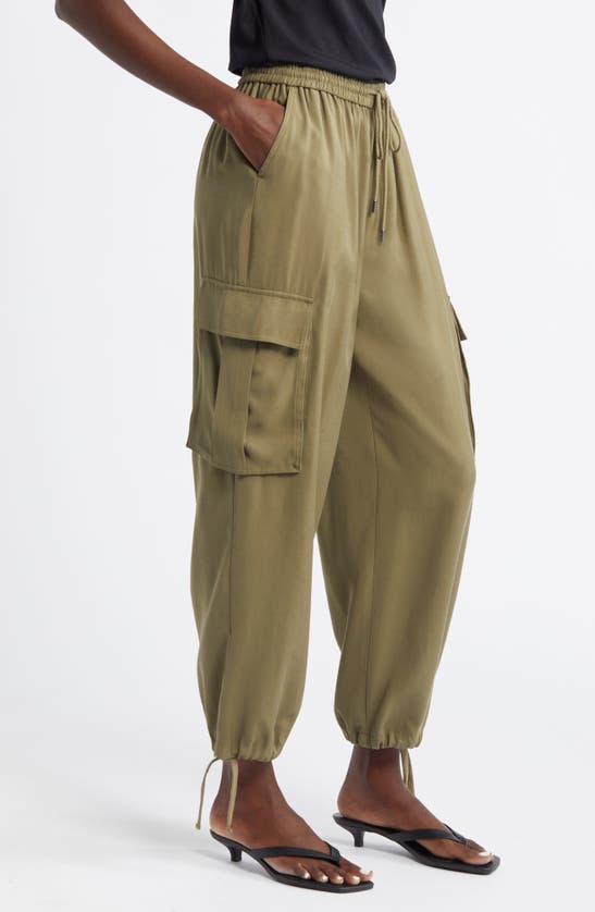 Shop Nordstrom Utility Cargo Joggers In Olive Burnt