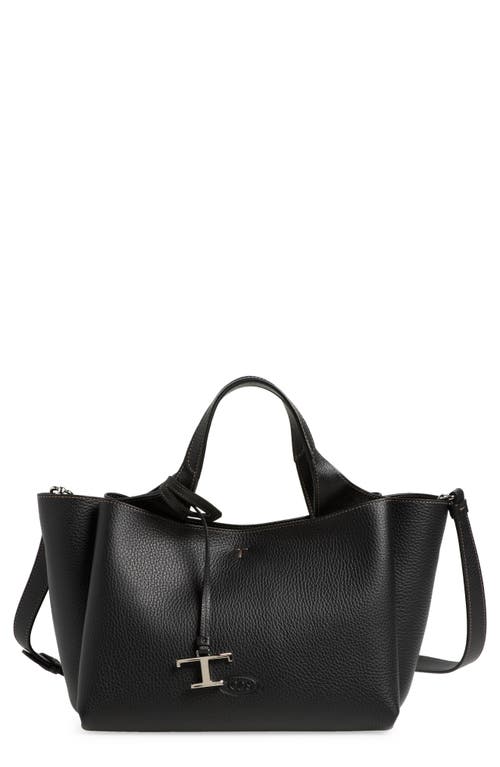 Shop Tod's Mini Leather Tote In Nero