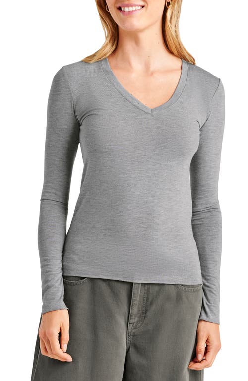 Shop Splendid Jersey Top In Heather Grey