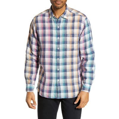 Tommy Bahama Polynesian Plaid Classic Fit Shirt, White