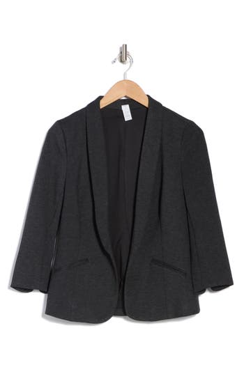 Yogalicious Bentley Scuba Blazer In Heather Black