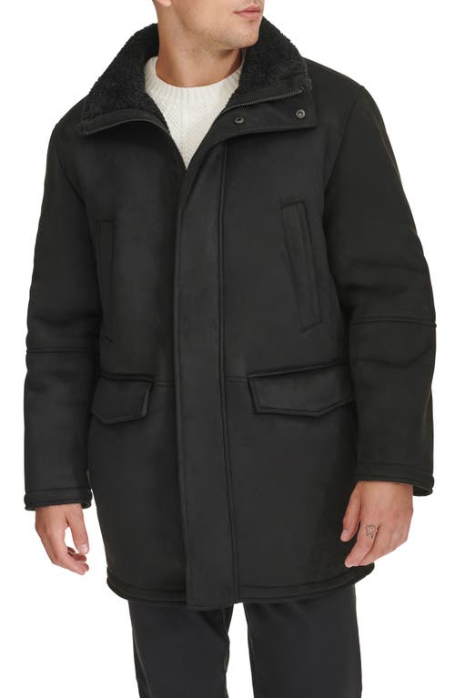 Shop Dockers ® Faux Shearling Walking Coat In Black