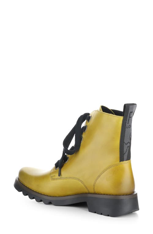 Fly London Ragi Combat Boot In 030 Mustard Rug