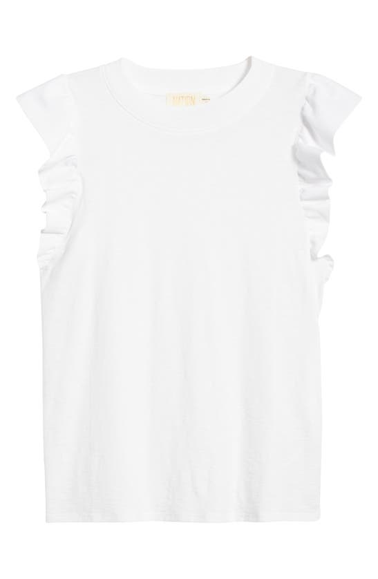 Shop Nation Ltd Paulette Ruffle Sleeve Top In White