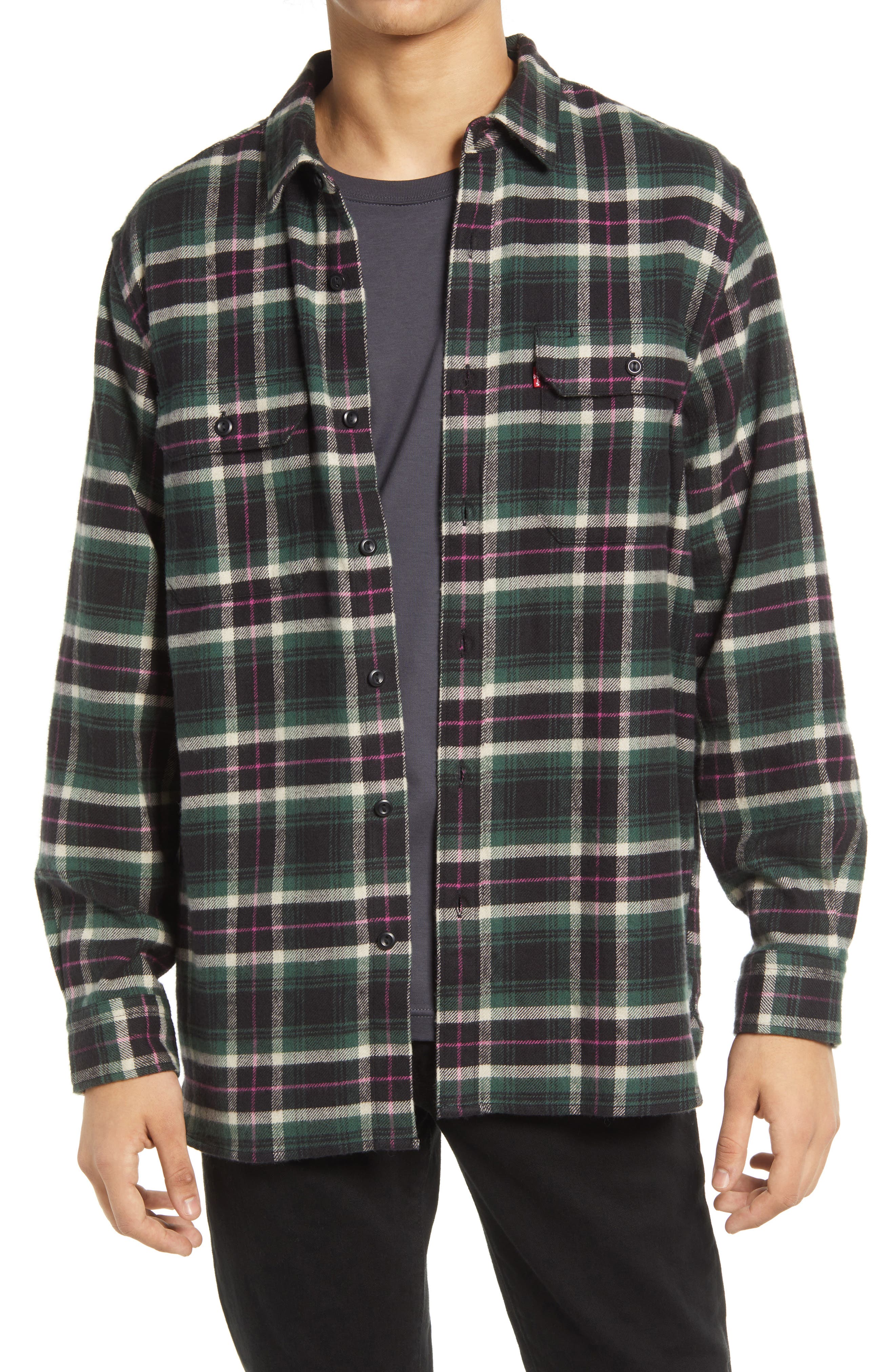 levi's flannel shirt mens