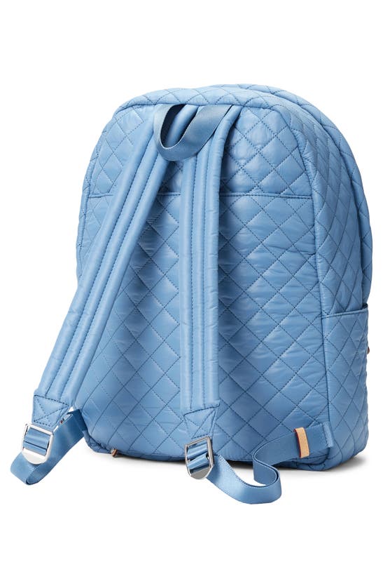 Shop Mz Wallace Metro Quilted Nylon Backpack In Medium Blue