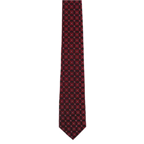 Trafalgar Azzimato Diamond Stately Silk Necktie In Red