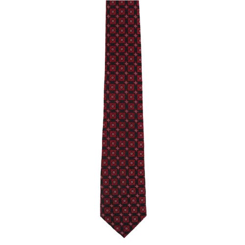 Shop Trafalgar Azzimato Diamond Stately Silk Necktie In Red