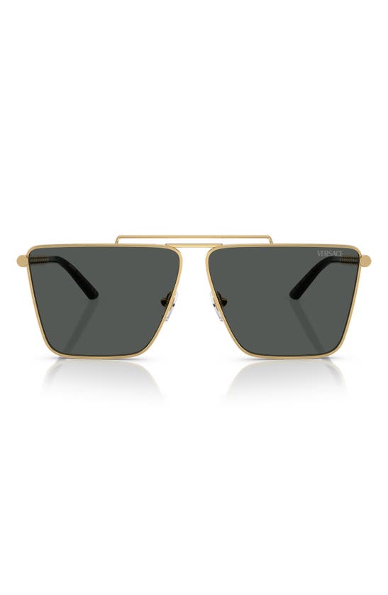 Shop Versace 64mm Oversize Pillow Sunglasses In Gold