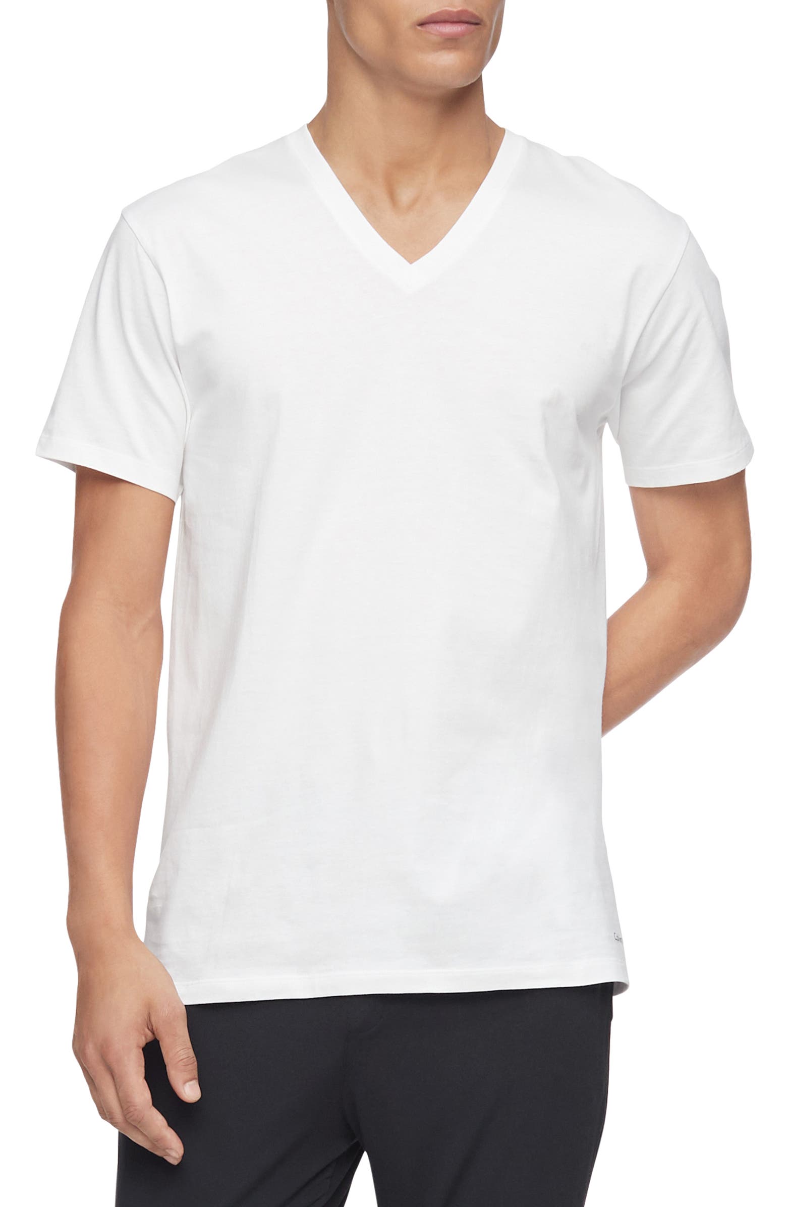 Calvin Klein 3-Pack Cotton V-Neck T-Shirt | Nordstrom