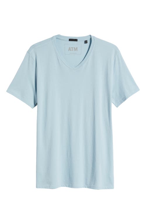 Shop Atm Anthony Thomas Melillo V-neck Cotton T-shirt In Blue