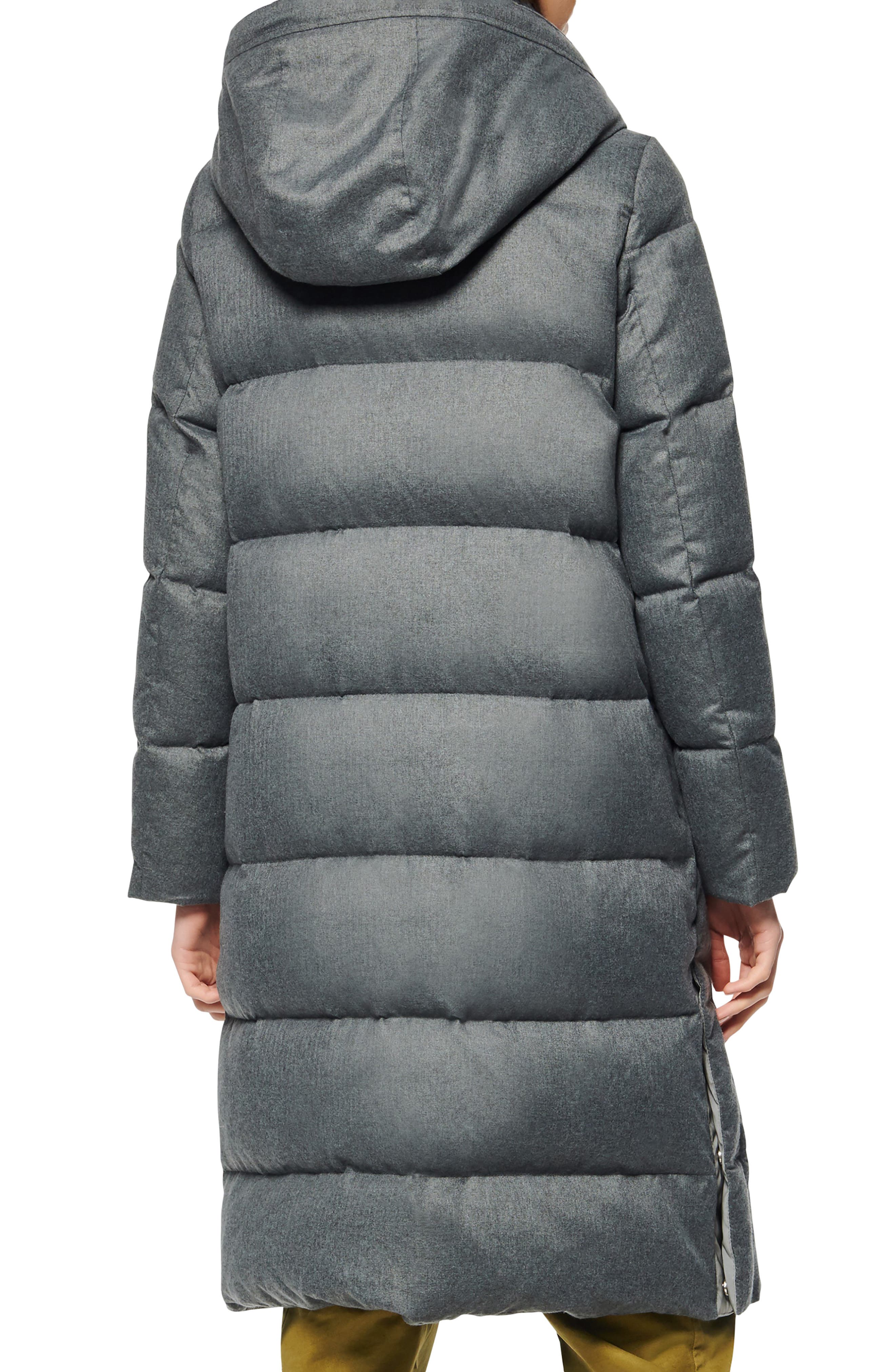 wool three quarter length coat