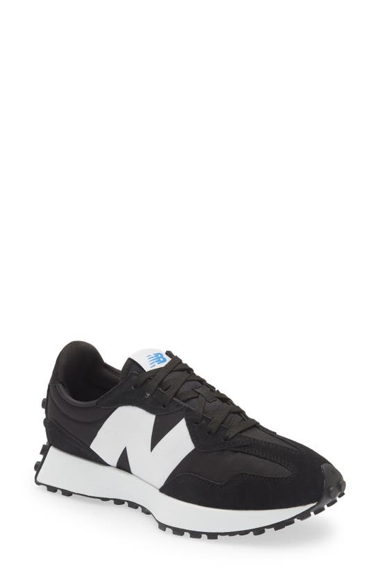 New Balance 327 Sneaker In Black/ White
