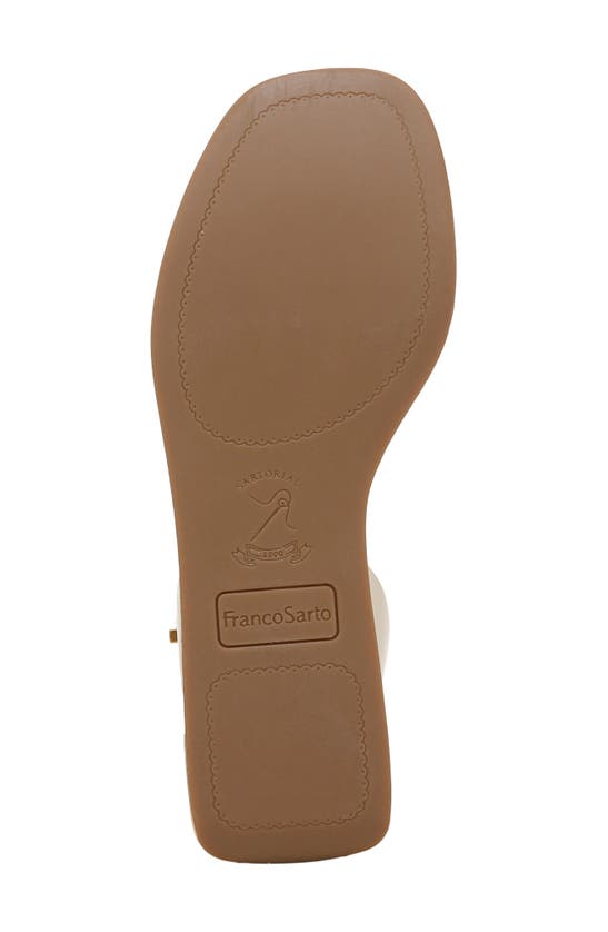 Shop Franco Sarto Terry Ankle Strap Platform Wedge Sandal In Ivory