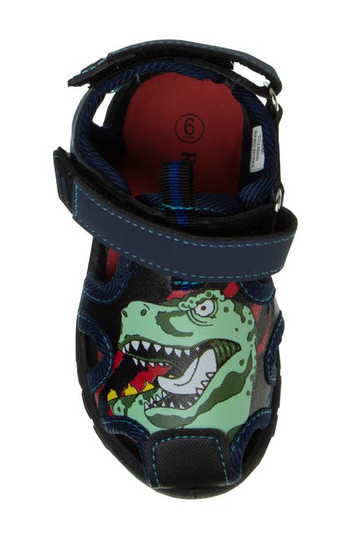 Shop Rugged Bear Kids' Mighty Dinosaur Sport Sandal In Navy/red