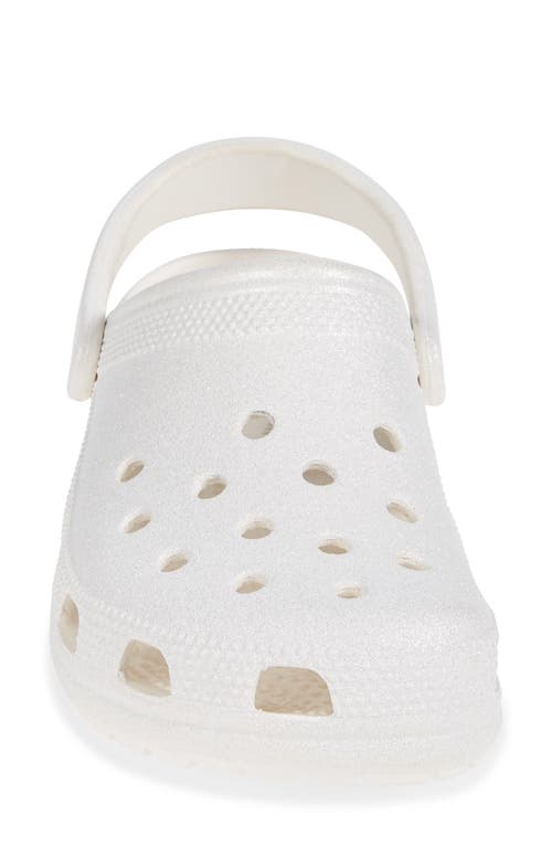 Shop Crocs Gender Inclusive Classic Glitter Clog In White