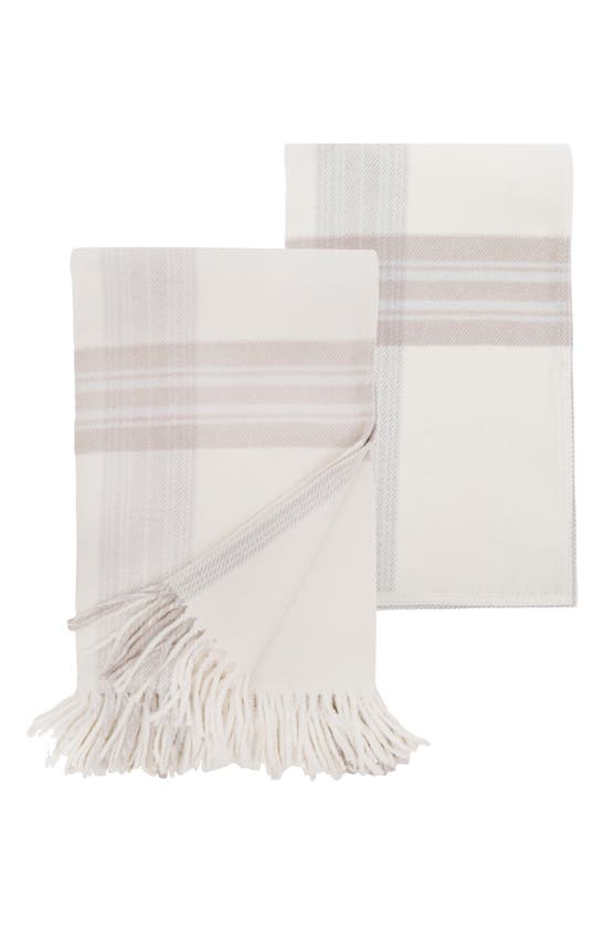 Pom Pom At Home Geneva Bed Blanket In Ivory/ Taupe