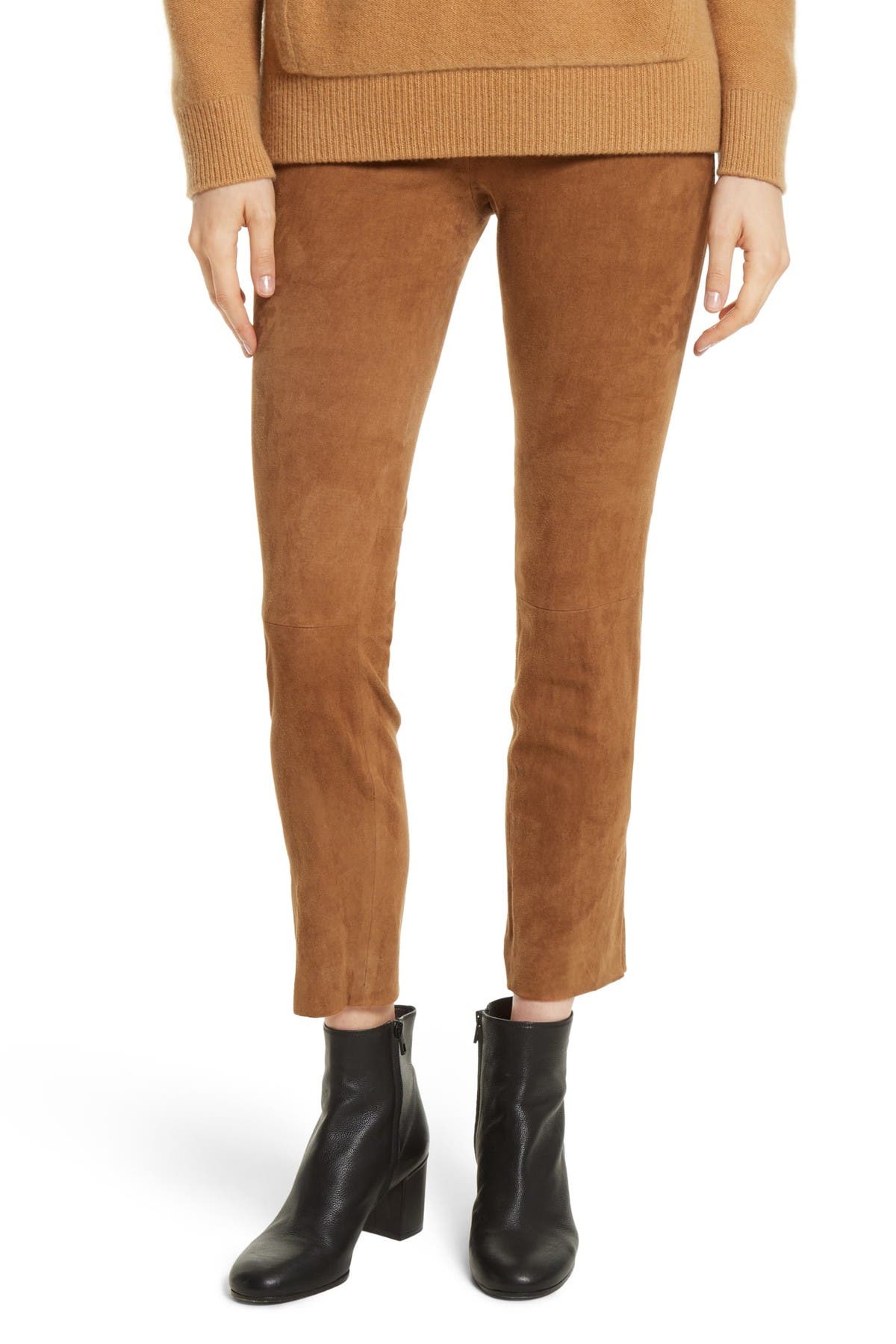 vince cropped leather pants