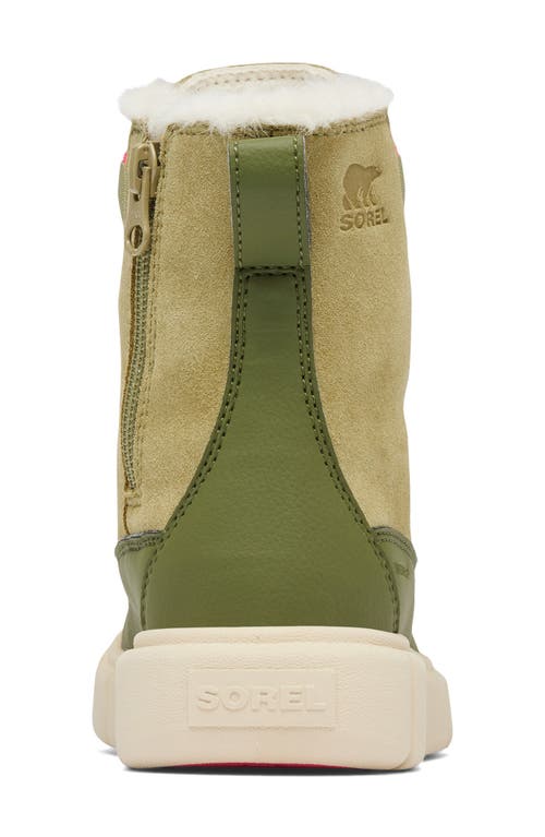 Shop Sorel Kids' Explorer Iii Faux Fur Waterproof Boot In Savory/bleached Ceramic