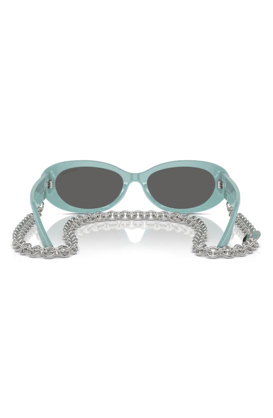 Tiffany & Co Womens Blue Tf4221 Oval-frame Acetate Sunglasses In Blue Grey