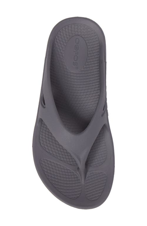 Oofos Gender Inclusive Ooriginal Sandal In Slate