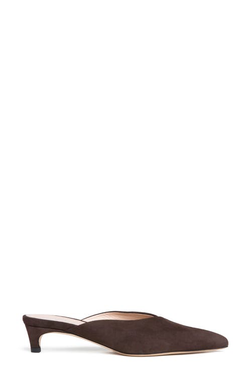 Beautiisoles Gal Pointed Toe Kitten Heel Mule In Brown