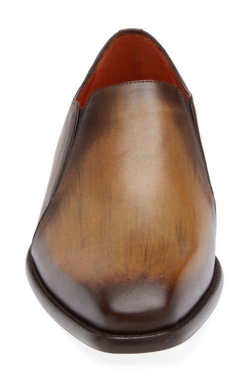 Shop Mezlan Two-tone Loafer In Olive/dark Cognac